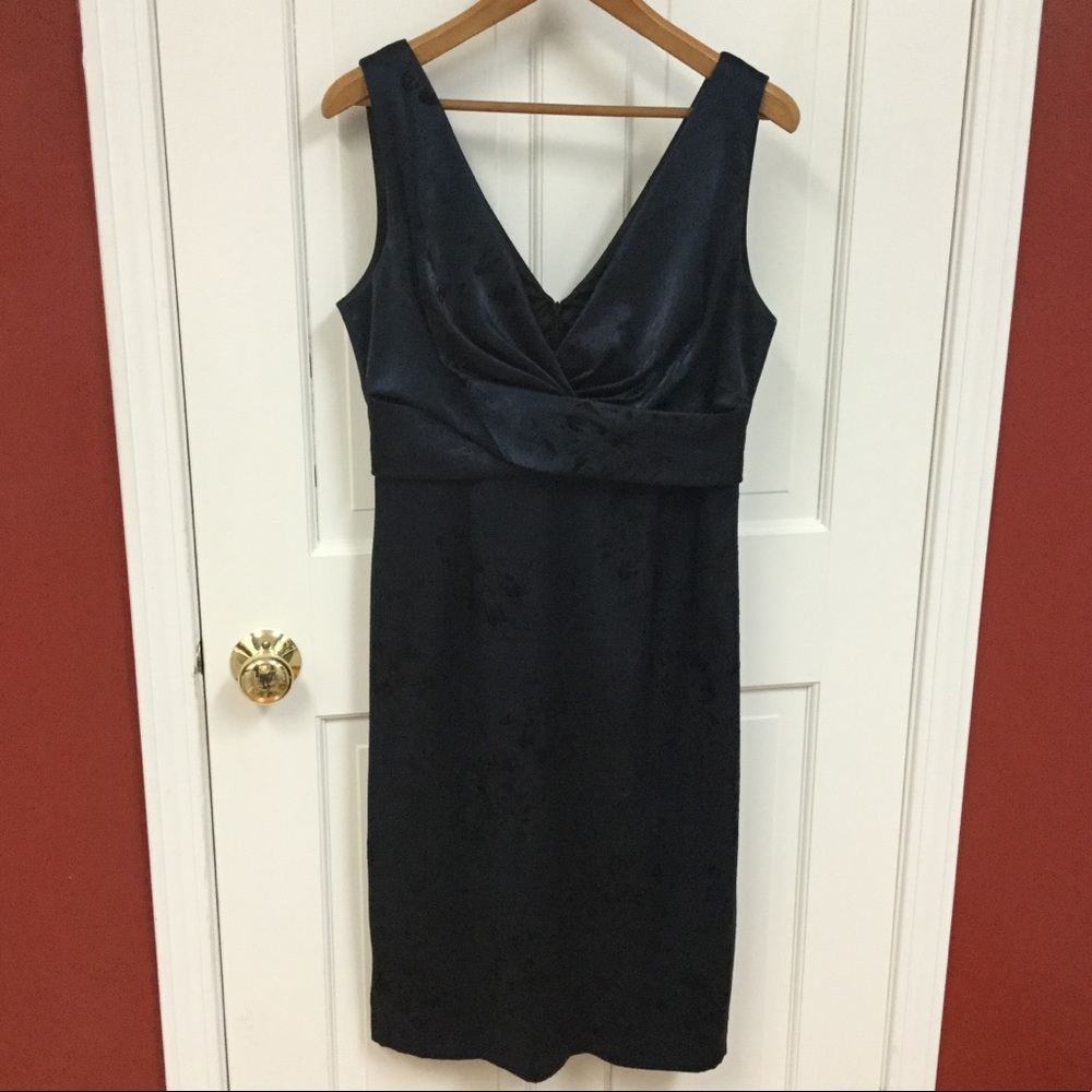 DONNA RICCO Navy Blue Elegant All Occasion Dress 8